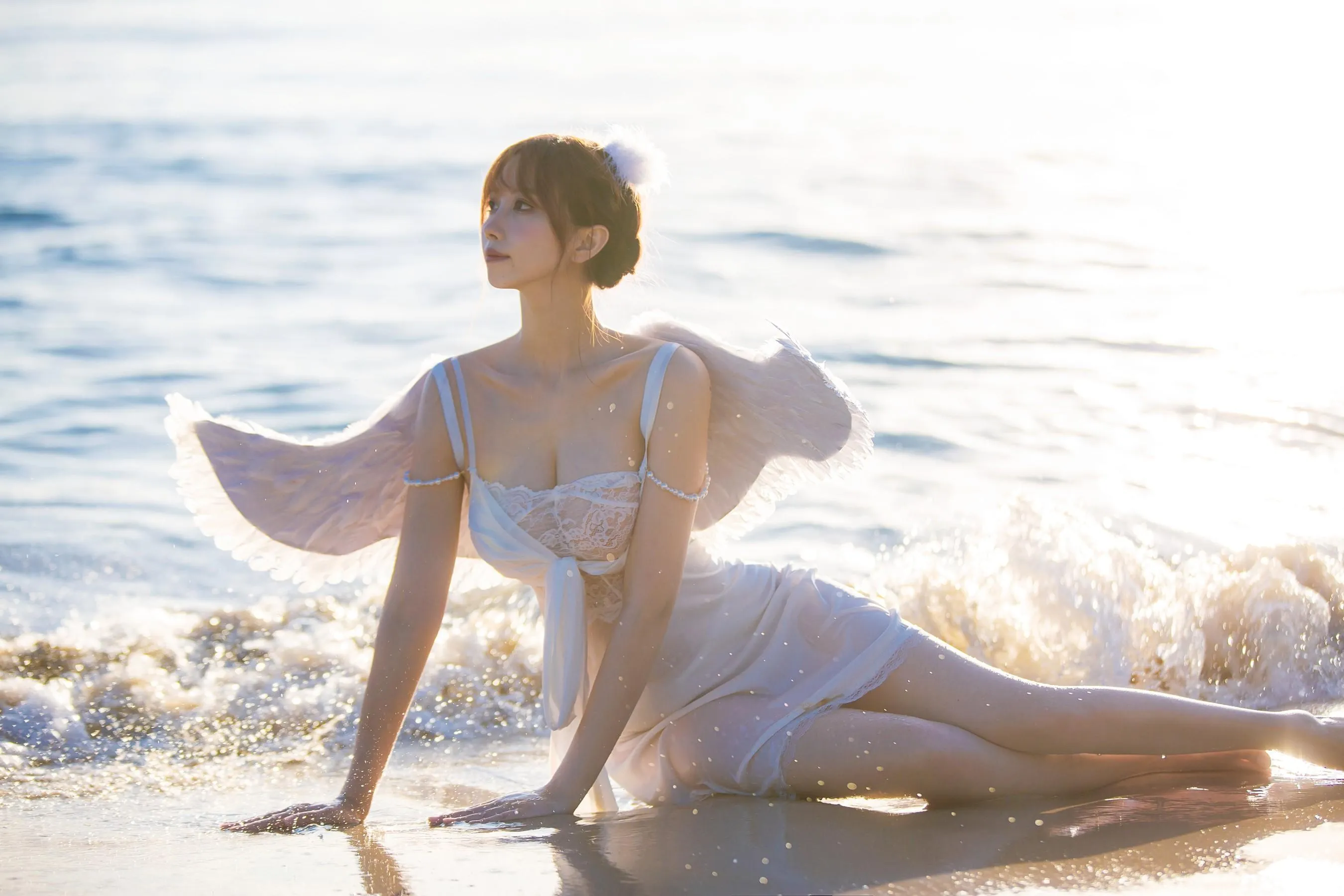 念雪ww – NO.35 海边神明少女 [50P]插图1